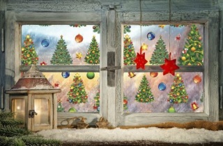 Christmas Trees Ornaments Holiday Window Web 500X311